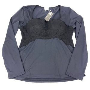 Shape Fx Secret Sculptor Long Sleeve Shaping Underwire Top in Black